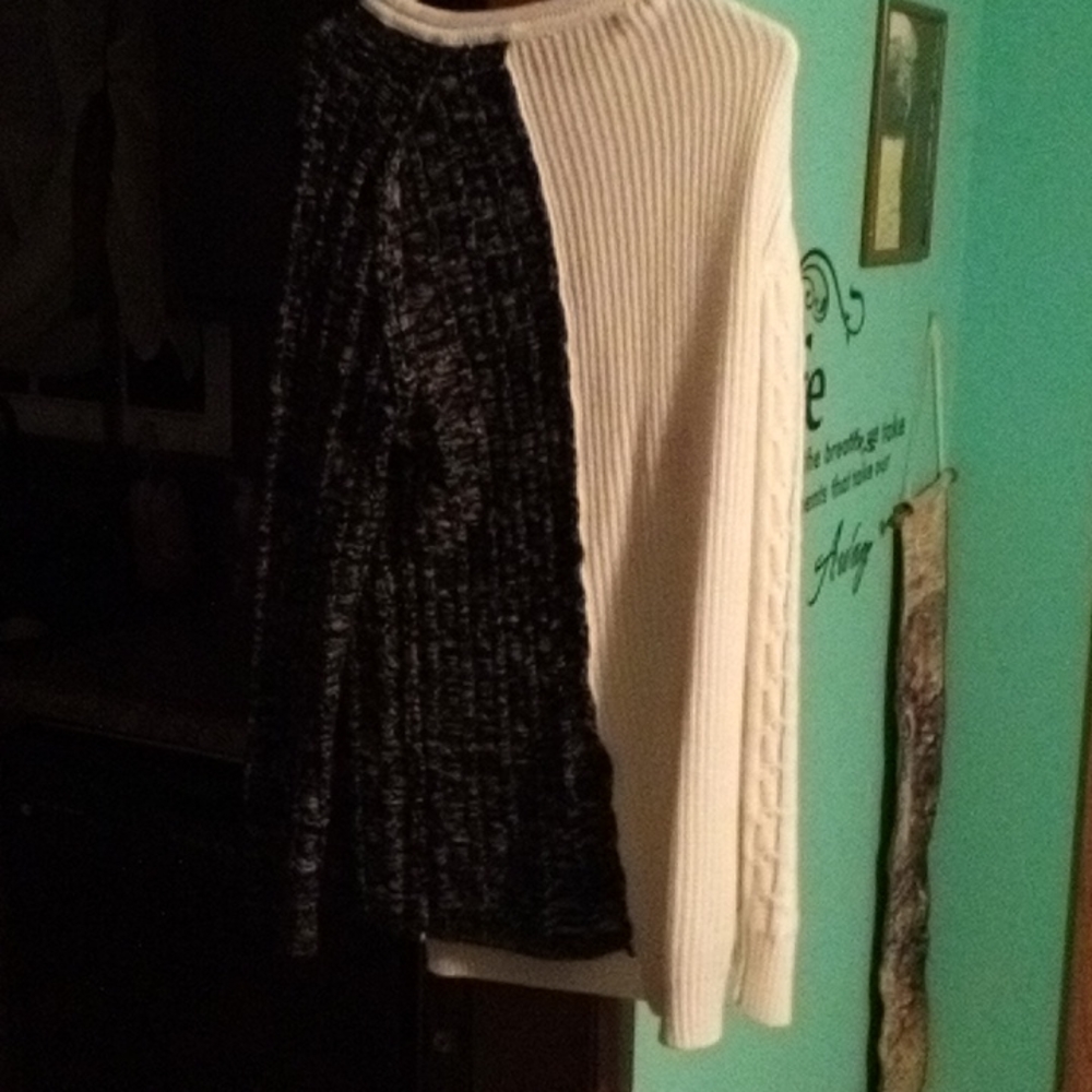 Black and white sweater